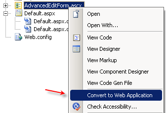 conver controls to web application