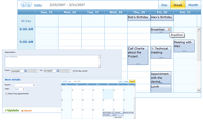 WebForms Scheduler Overview