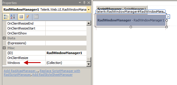 radwindowmanager properties collection