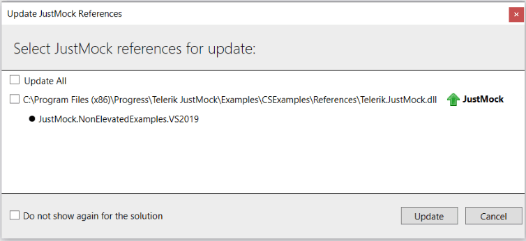 Update Reference Window