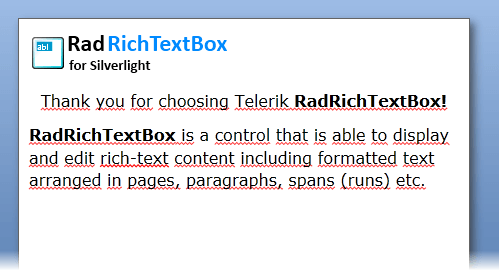 Silverlight RadRichTextBox Runtime Created Document