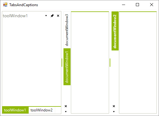 WinForms RadDock Left DocumentTabsAlignment