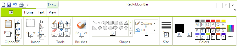WinForms RadRibbonBar Text Tab Key Tips