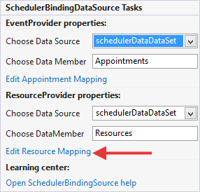 WinForms RadScheduler Edit Resource Mapping