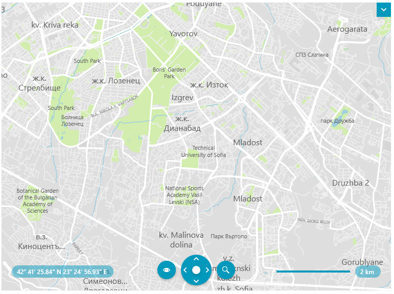 A picture showing RadMap with MapBoxMapProvider