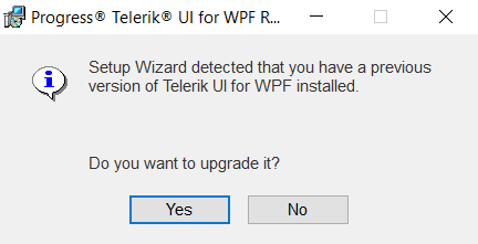 Common Installing Already Installed WPF