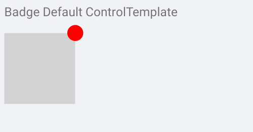 Badge Default control Template