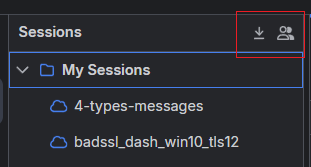 Sessions list UI options