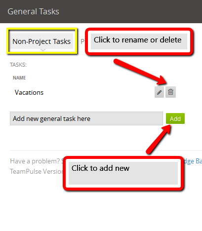 non project tasks
