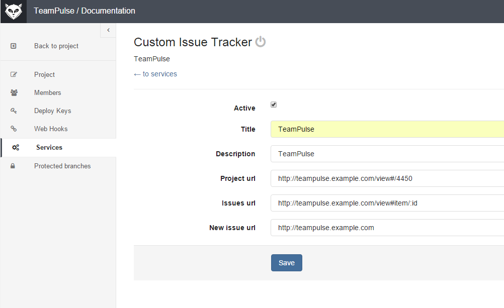 GitLab Custom Issue Tracker