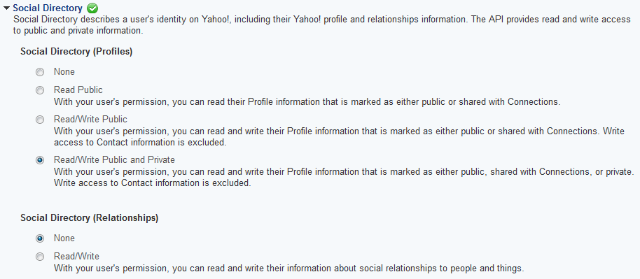 yahoo social folder