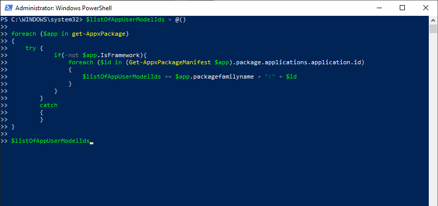 Paste script in PowerShell console