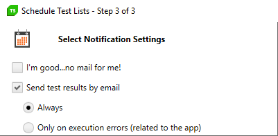 Select Notification Setting