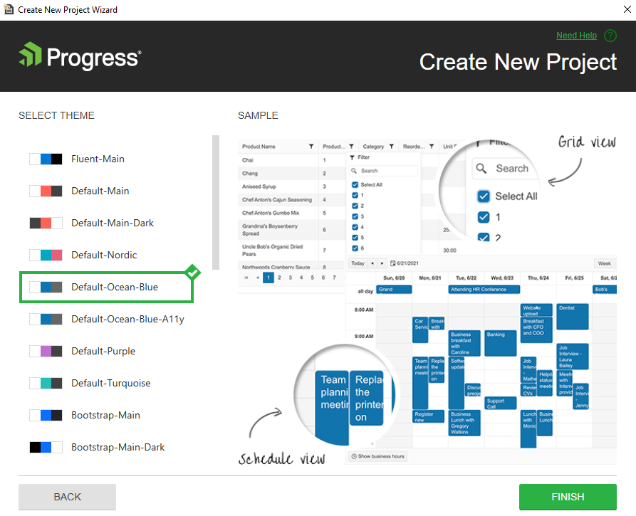 UI for ASP.NET MVC Choose a Theme