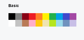 UI for ASP.NET MVC ColorPalette Basic Presets