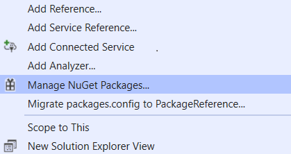 UI for ASP.NET MVC Manage NuGet Packages