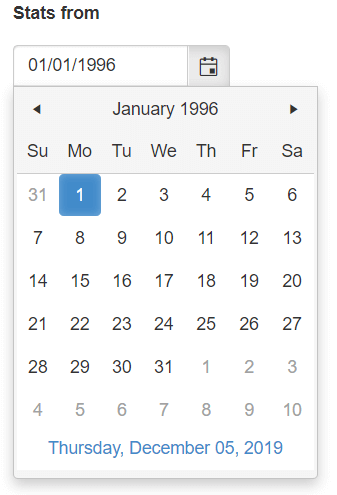 Tap to show a date picker