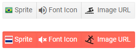 Icons in ButtonGroup Buttons