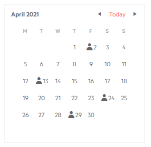 calendar month cell template