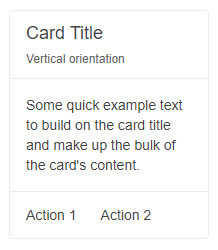 Card with horizontal orientation