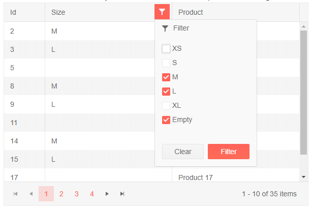 Custom Filter Menu Template with Checkboxes