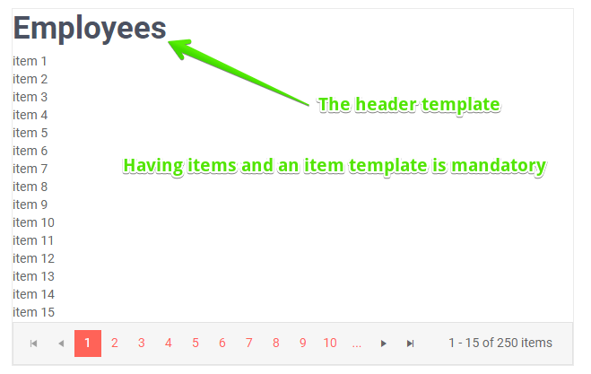 listview header template