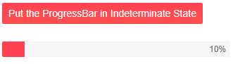 put the progress bar in indeterminate state example