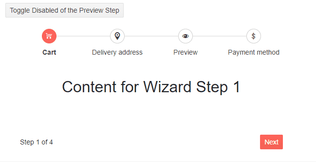 Disabled Wizard step