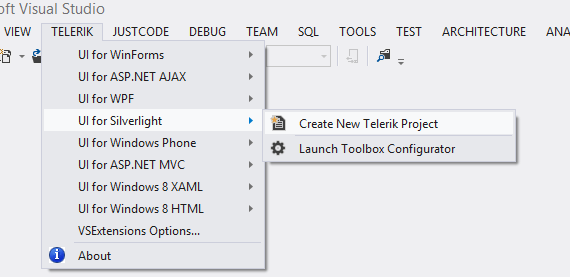 VSExtentions WPF Overview Menu Create