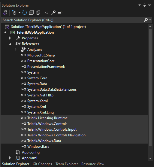WPF Added References