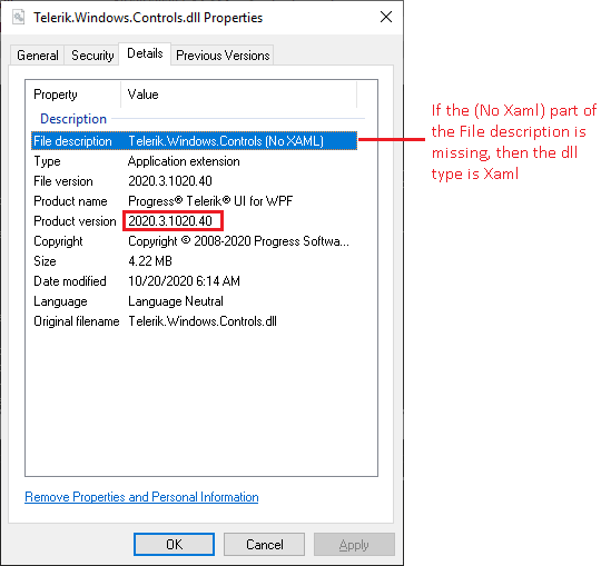 WPF Telerik Assembly No Xaml File Description