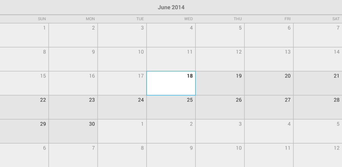 RadCalendarView Disabled Dates Telerik UI for Android Documentation