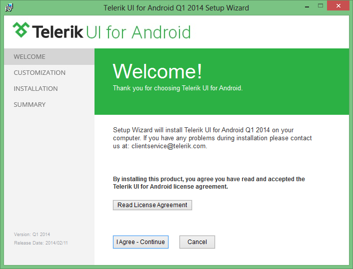 TelerikUI-Installation-Steps-Welcome