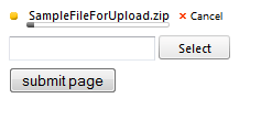 Prevent page submit while uploading