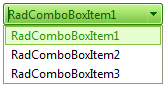 ComboBox Inline Items