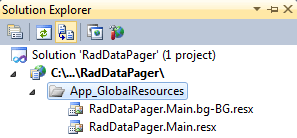 RadDataPager GlobalResources