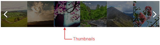 Image-Gallery-Display Area Thumbnails