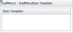 RadMenu Template Design Surface