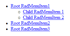 RadMenu without Styles