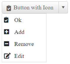 SplitButton with FontAwesome icons