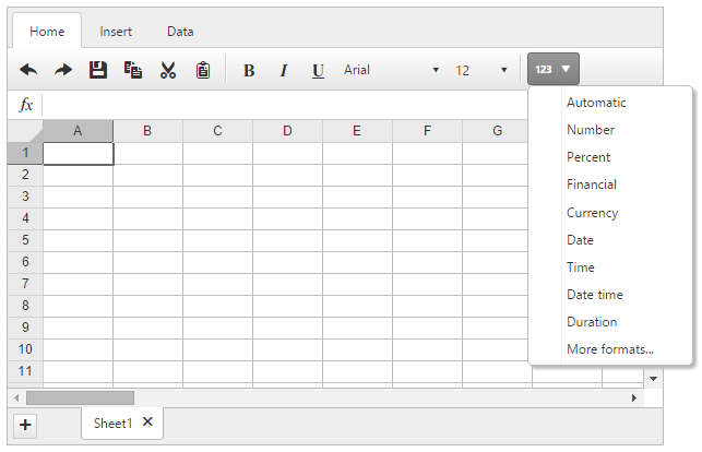 Spreadsheet Format Button