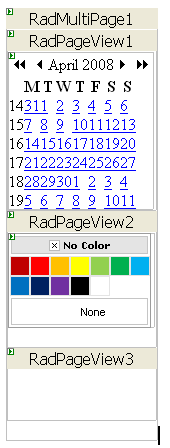 RadPageView with ColorPicker
