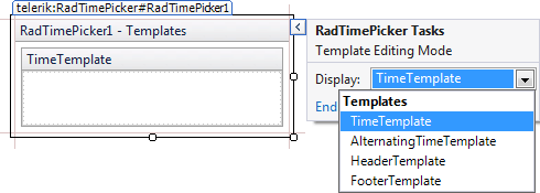 RadTimePicker templates editing
