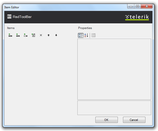 toolbar itembuilderempty
