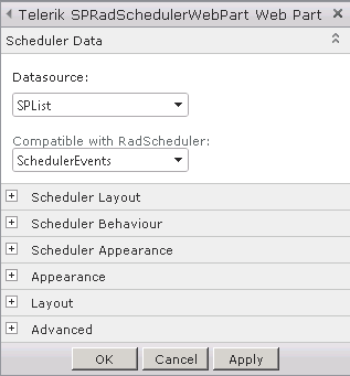SPRad Scheduler-Data SourceSPList