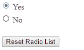 Deselect the items of RadioButtonList
