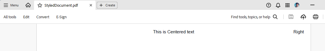 Positioning Centered and Right-Aligned Text ><