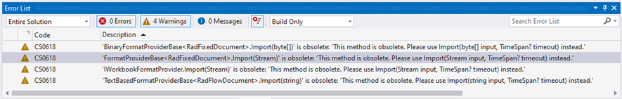 CS0618 Warning