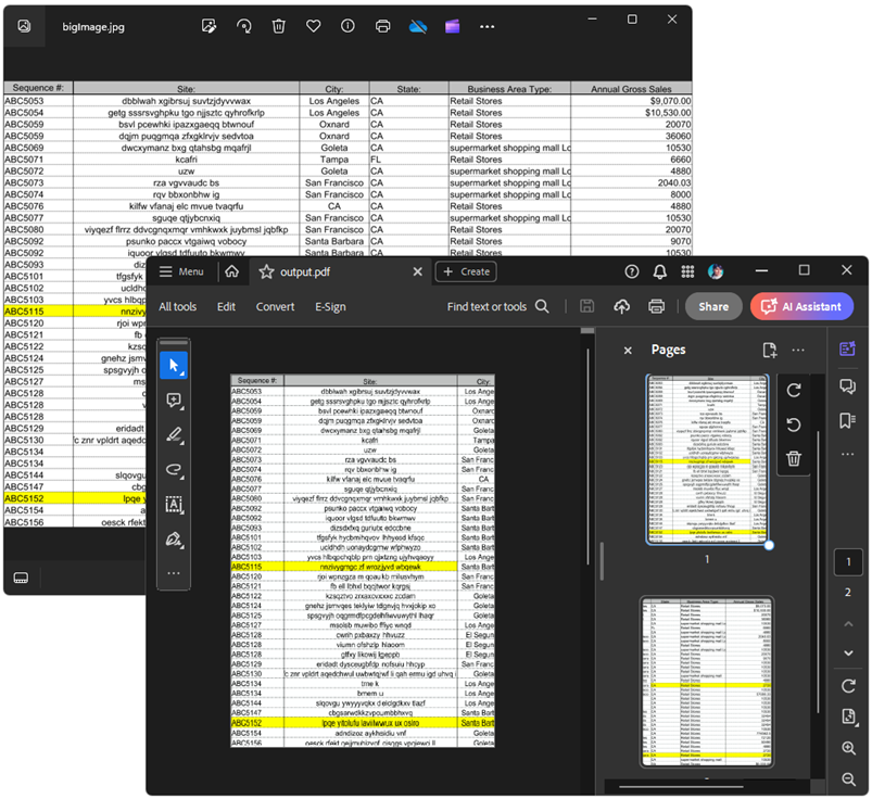 PdfProcessing Split Images