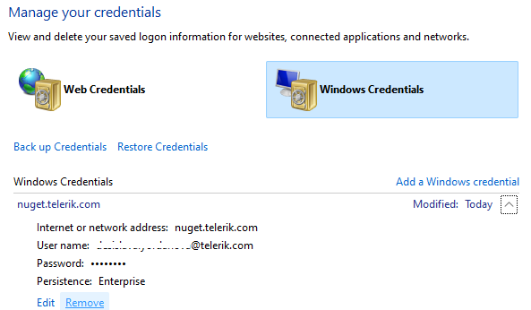 Reset NuGet Credentials